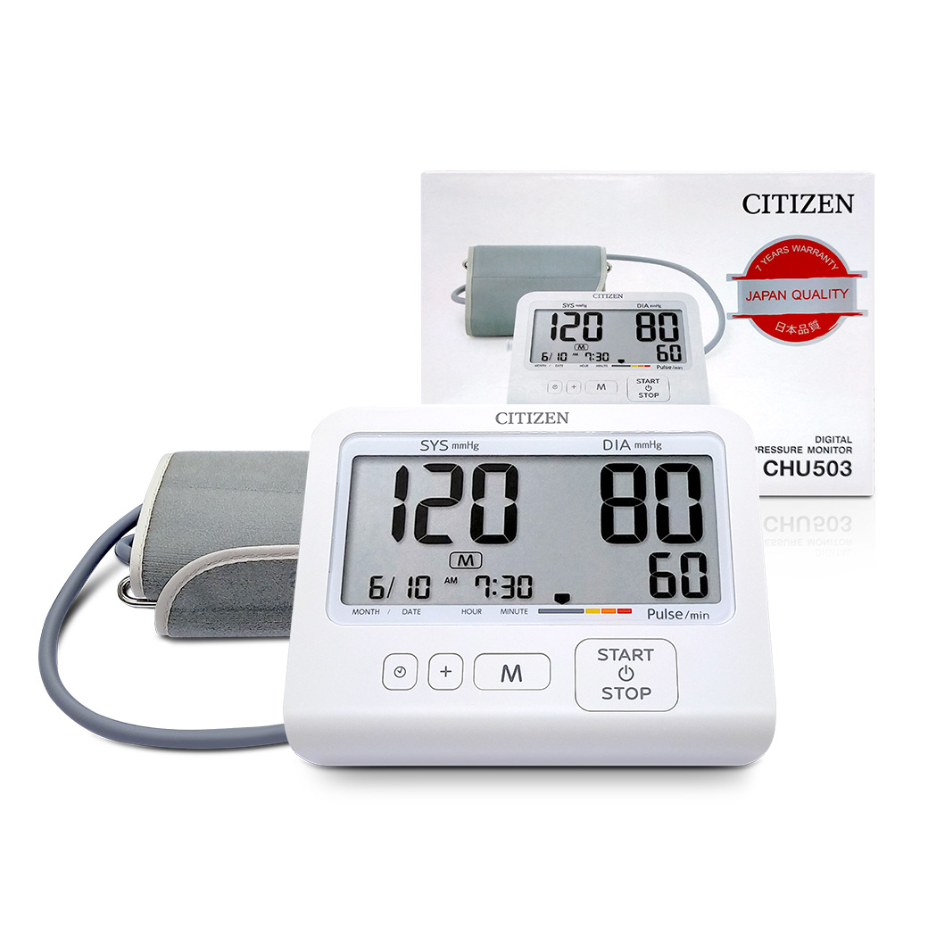 CITIZEN Blood Pressure รุ่น  CHU 503 + Adaptor. ซิติเซน เครื่องวัดความดันโลหิตระบบดิจิทัล