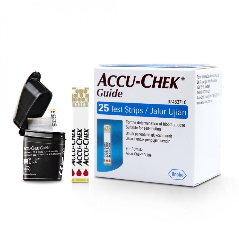 ACCU-CHEK Guide Strips 25 ชิ้น แอคคิว เช็ค แผ่นตรวจน้ำตาล