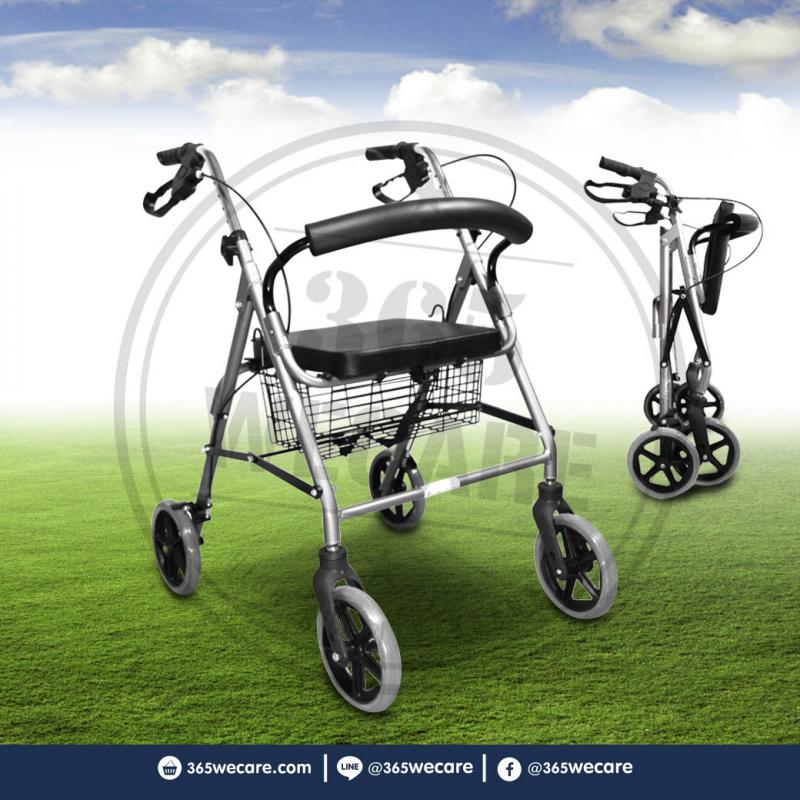 FASICARE Rollator ล้อ 8 นิ้ว รุ่น 513G รถเข็นช่วยเดิน สีเทา. ฟาซิแคร์