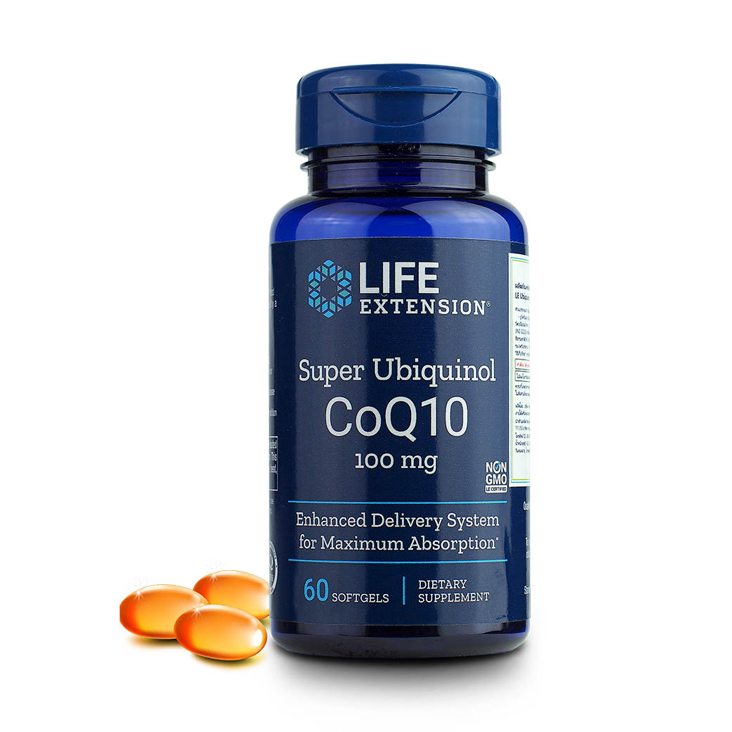 Life Extension Ubiquinol CoQ10 60แคปซูล. ไลฟ์ เอ็กเทนชั่น