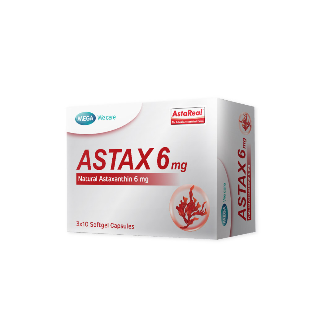 Mega Astax (Astaxantin 6mg) 3x10แคปซูล. เมก้า วีแคร์