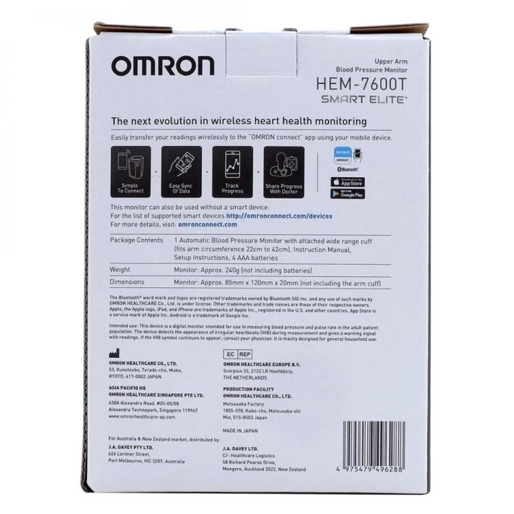 OMRON HEM-7600T วัดความดัน Smart Elite ออมรอน