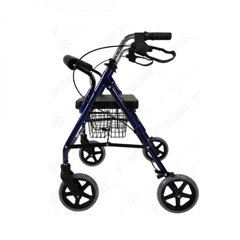 FASICARE Rollator ล้อ 8 นิ้ว รุ่น 514B รถเข็นช่วยเดิน สีน้ำเงิน. ฟาซิแคร์