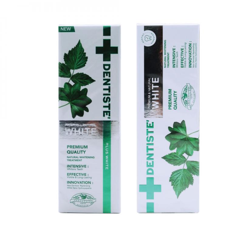 DENTISTE Premium&Natural White 100g. เดนทิสเต้ ยาสีฟันฟรีเมี่ยม แอน เนทเชอรัลไวท์