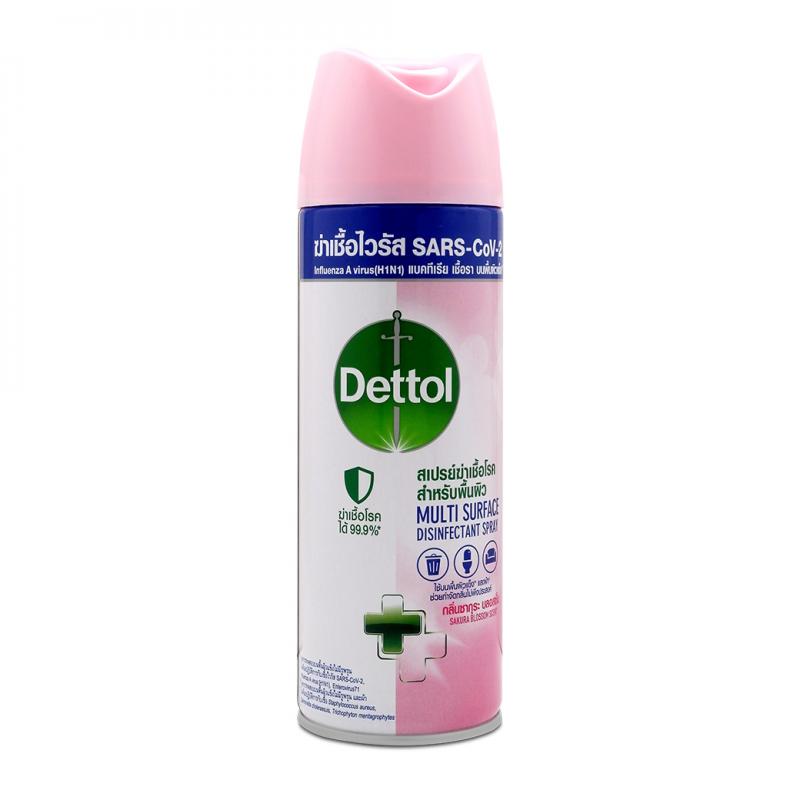 DETTOL Multi Surface Disinfectant Spray 450ml. เดทตอล ดิสอินเฟคแทนท์ สเปรย์ กลิ่นซากุระ บลอสซั่ม