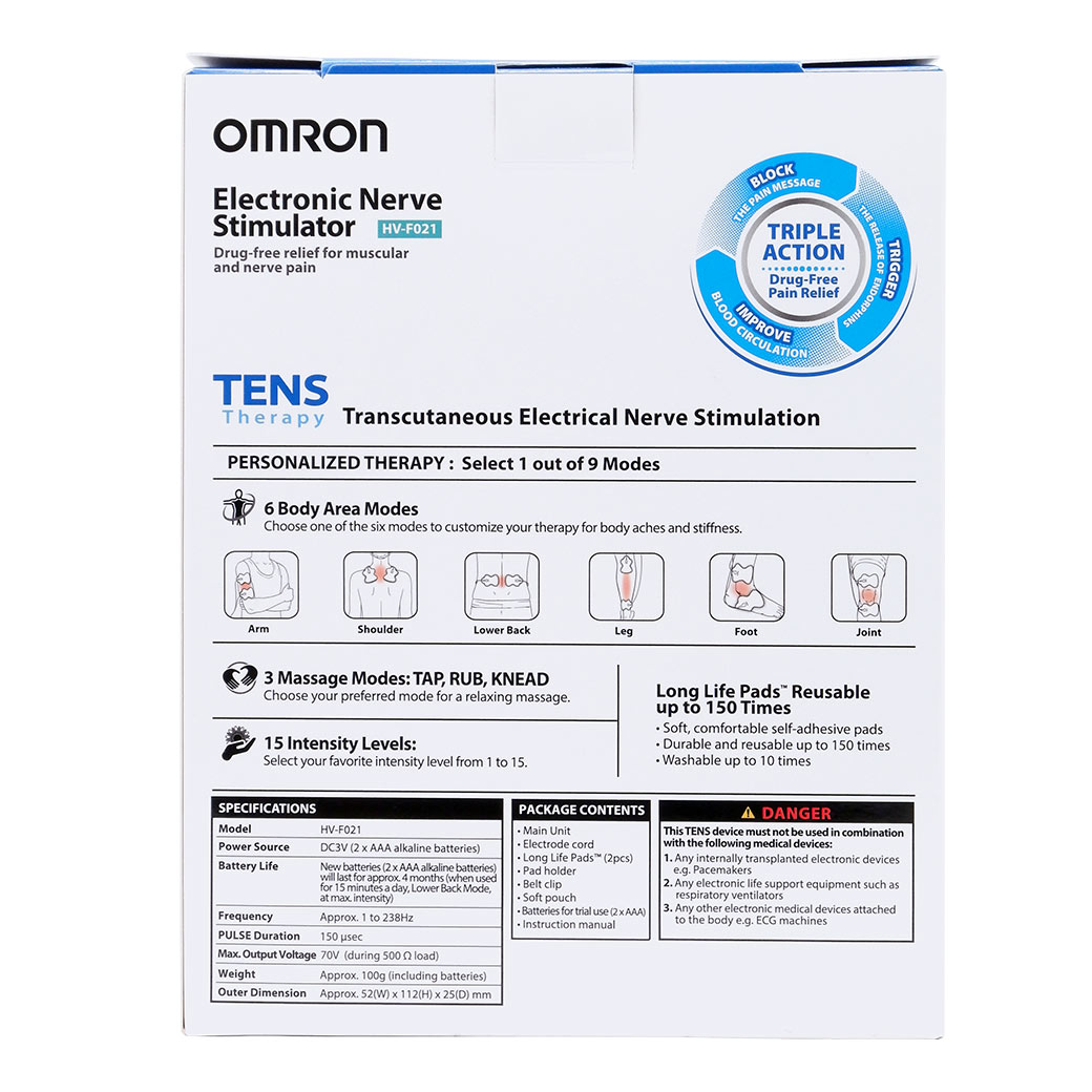 OMRON Electronic Nerve Stimulator HV-F021 ออมรอน เครื่องนวดไฟฟ้า