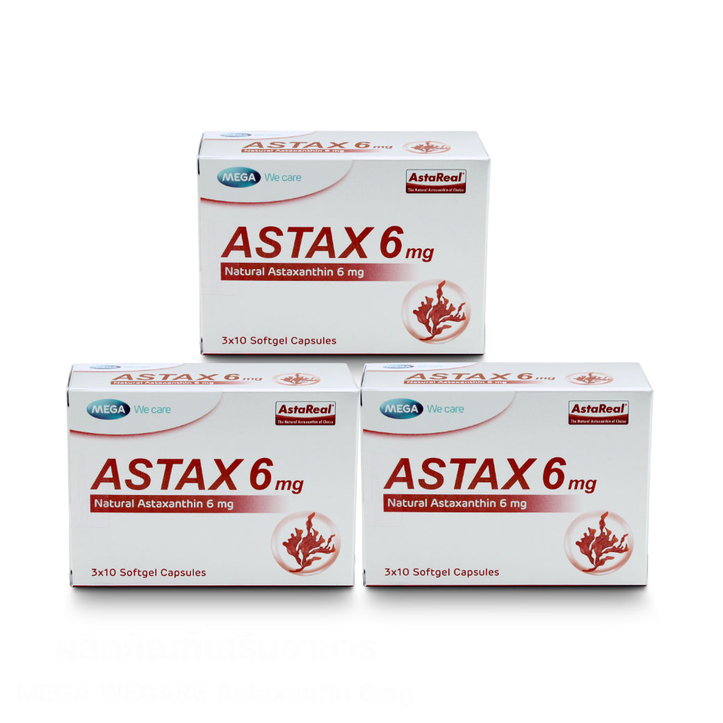 Mega we care Astax (Astaxantin 6mg) 3x30แคปซูล. เมก้า วีแคร์