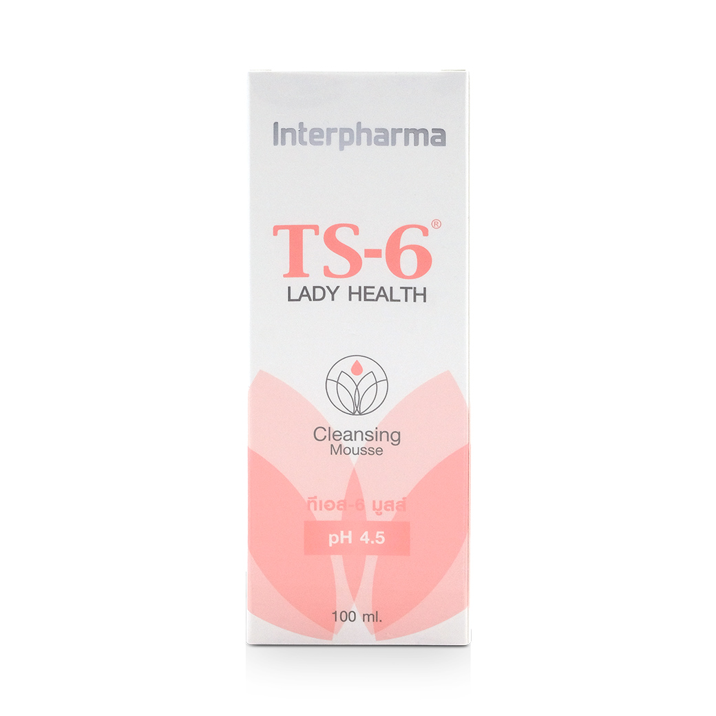 Interpharma TS6 Cleansing mousse 100 ml.Ph4.5 ทีเอส-6 เลดี้ เฮลท์ คลีนซึ่ง มูสส์