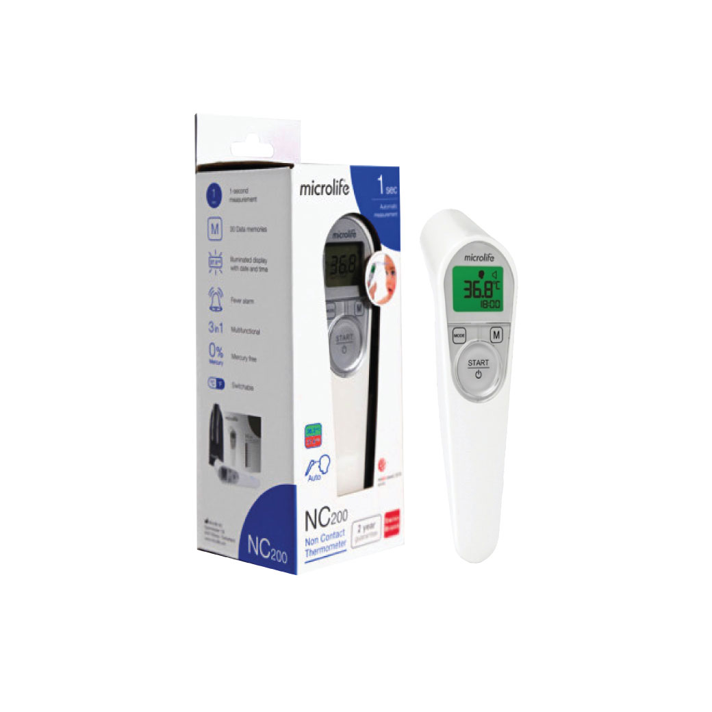 MICROLIFE Thermometer NC200 ไมโครไลฟ์ เทอร์โมมิเตอร์วัดอุณหภูมิทางหน้าผา รุ่น NC 200