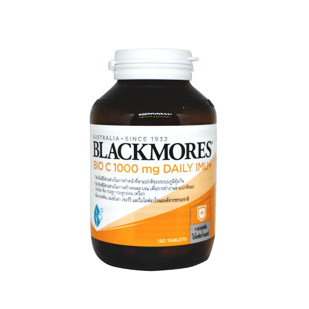 BLACKMORES Bio C 1000 mg Daily Imu+120Tablets แบลคมอร์ส ไบโอ ซี 1000 มก. เดลี ไอมู+