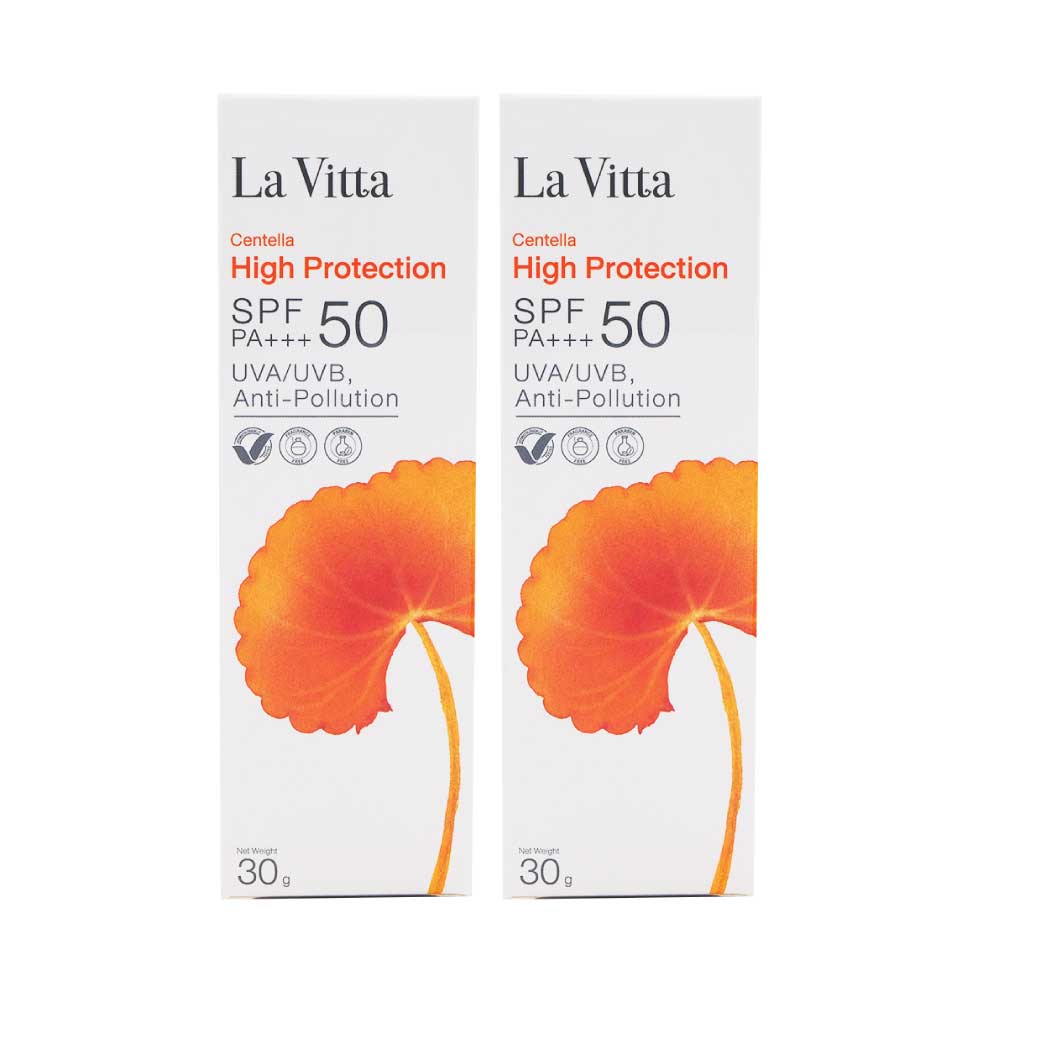 La Vitta Centella High Protection SPF50 PA+++ UVA/UVB,Anti- Pollution 30g. ลา วิตต้า เซนเทลล่า ไฮ โพรเทคชั่น เอสพีเอฟ50 พีเอ+++ ยูวีเอ/ยูวีบี, แอนตี้-โพลูชั่น